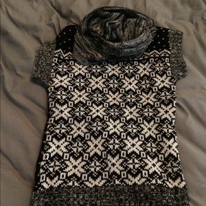 Jessica Simpson cowl neck Nordic sweater